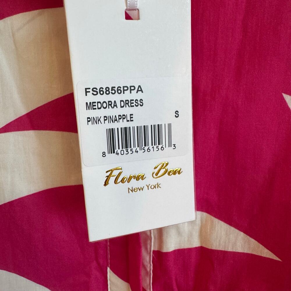 NWT Flora Bea Medora Shirt Dress Pink Pineapple Size S - Picture 5 of 8
